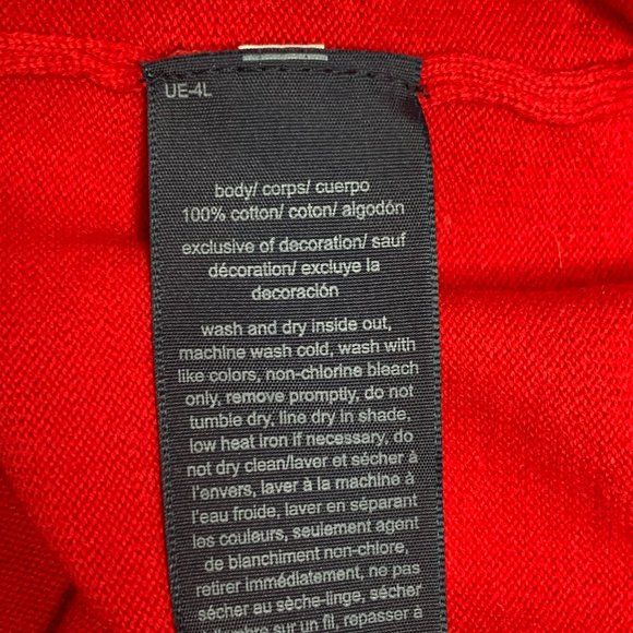 Tommy Hilfiger Sweater L Red 100% Cotton - Picture 10 of 11